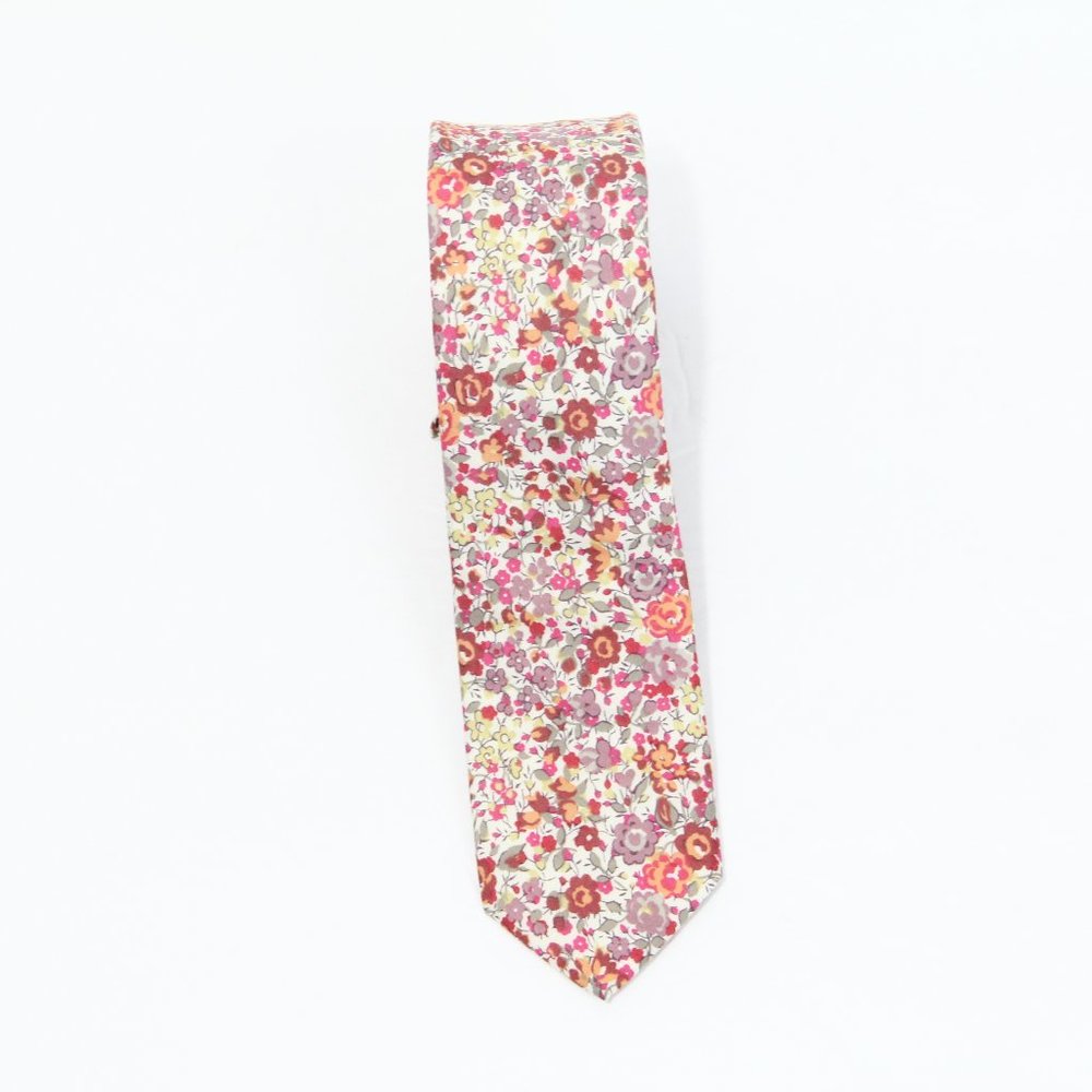 Express Skinny Tie Liberty Fabric Mens Floral prep - Picture 5 of 8